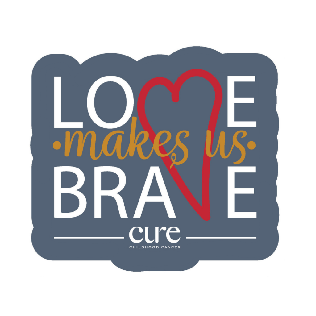 CURE Flags Love makes us brave sticker