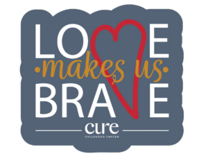 CURE Flags Love makes us brave sticker